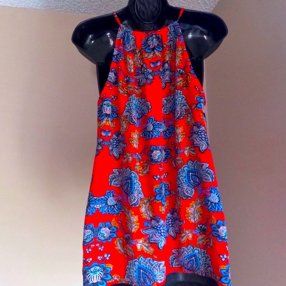 Stitch Fix Collective Concepts Gorgeous Orange Geometric Halter Tank - NWOT - Picture 3 of 4